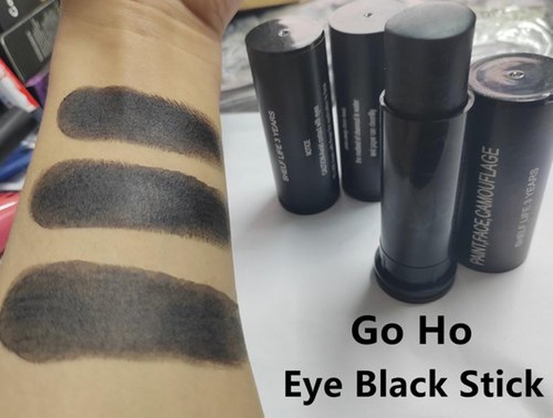 Go Ho 3PCS Eye Black Sticks for Sports,Eyeblack Baseball Face Paint,Softball/Baseball Accessories,Football Stick Eye Strips,Black Face Body Paint for Halloween Makeup