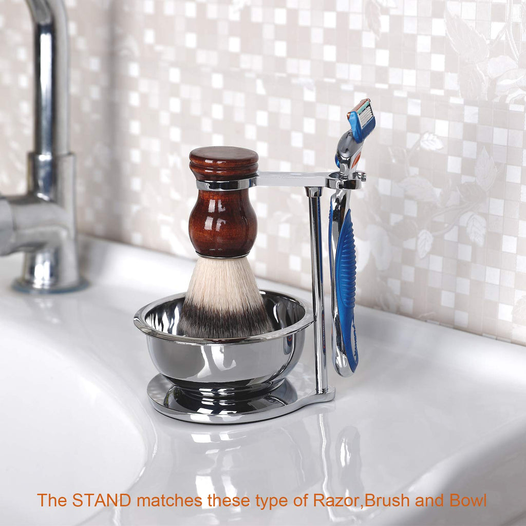 PerPro Professional Shaving Sets for Men, Universal Shave Stand Holder With Stainless Steel Soap Bowl/mug for Cartridge Razors,Safety Razor and Most Brushes