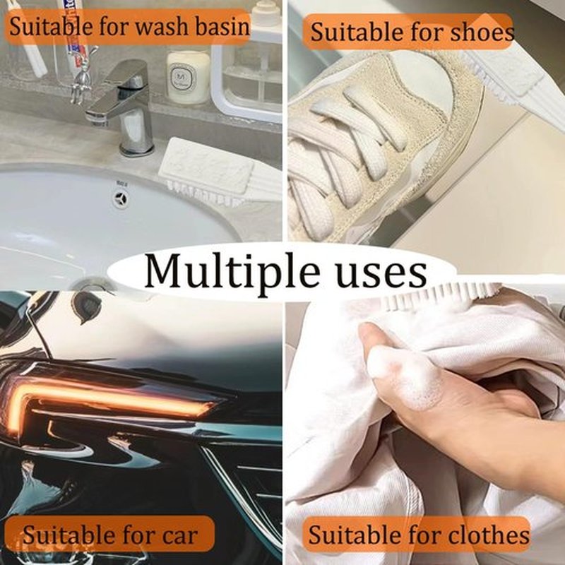 Ouliget Nail Cleaning Brush,Handle Grip Nail Cleaning Brushes for Toes Fingernail,Nail Stain Removing Brush,Laundry Scrubbing Brush Shoes Cleaning Brush,4 Pieces