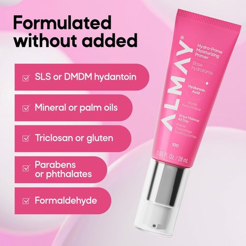 Almay Hydra-Prime™ Moisturizing Primer, Hydrating, Long-Lasting Makeup, Cruelty-Free, Skin-Smoothing, 100, 0.95 fl oz