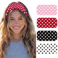SENMAY Womens Polka Dot Headband - 4PCS Head Bands for Women's Hair Stretchy Non Slip Wraps Fashion Soft Wide Headbands Yoga Workout Hair Accessories