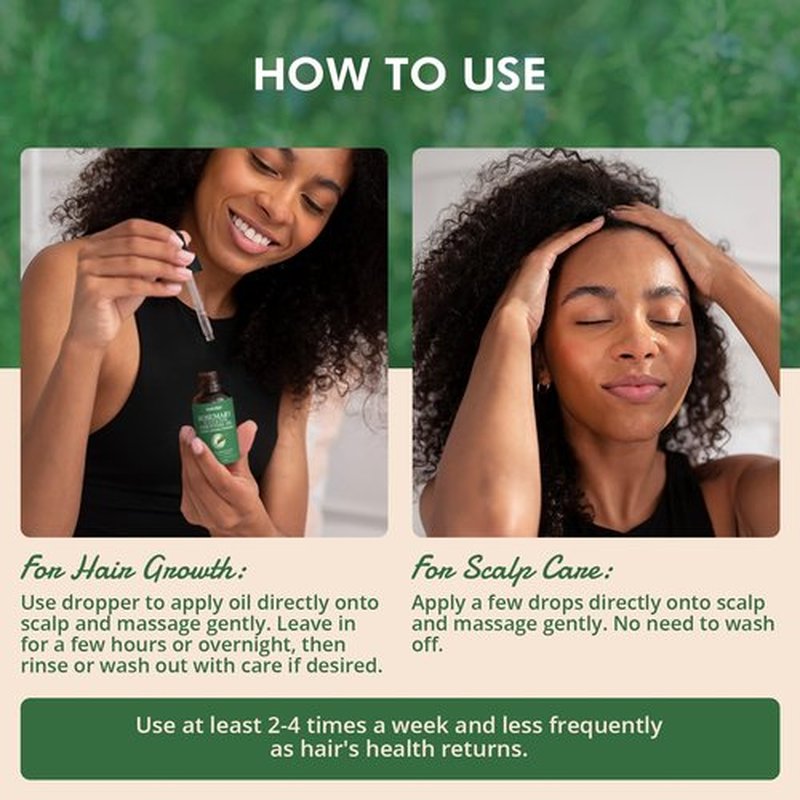 Dolahair Rosemary Hair Oil - Organic Essential for Hair Growth, Strengthens , Fights Dandruff & Prevents Greying, 2.03 Oz for Thin, Skin Healthy Scalp