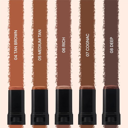 Kiss New York Airy Velvet Contour Stick - Cool Toned Face Sculpting Cream with Dual-Ended Brush | 0.70 Oz