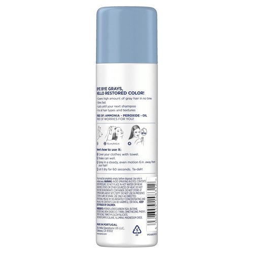 Clairol Root Touch-Up Hair Coloring Spray - Temporary Black Color, Single Pack for Quick Coverage