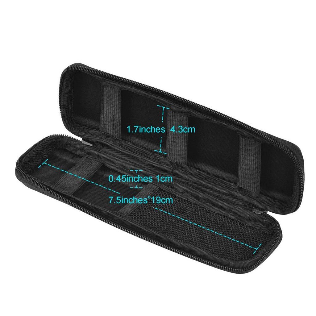 Mudder Hard Shell Slim Pencil Case Small Pen Bag Stylus Case Holder EVA Waterproof Pocket Protectors Organizer for Fountain Pen Headphones Traveller Adults(Black)