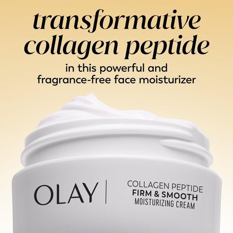 Olay Regenerist Radiance Collagen Peptide Face Moisturizer: Firm & Smooth Cream - Fragrance-Free, Hydrating, Firming, Anti-Aging & Anti-Wrinkle - 2 Oz