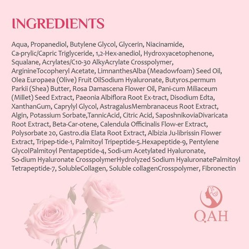 QAH Be Glossy Pink Peptide Body Serum with Oil Beads, Lightweight Smoothing Body Serum for Dry & Dull Skin | Glassy Glow Finish with LIFTONIN®, Hyaluronic Acid & Botanicals, 3.38 fl. oz.
