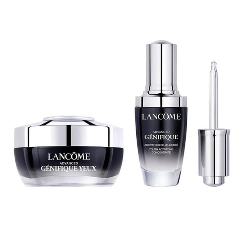 Lancôme Advanced Genifique Anti-Aging Serum & Eye Cream Duo - Hydrates & Plumps Skin with Bifidus Prebiotic, Hyaluronic Acid & Vitamin Cg