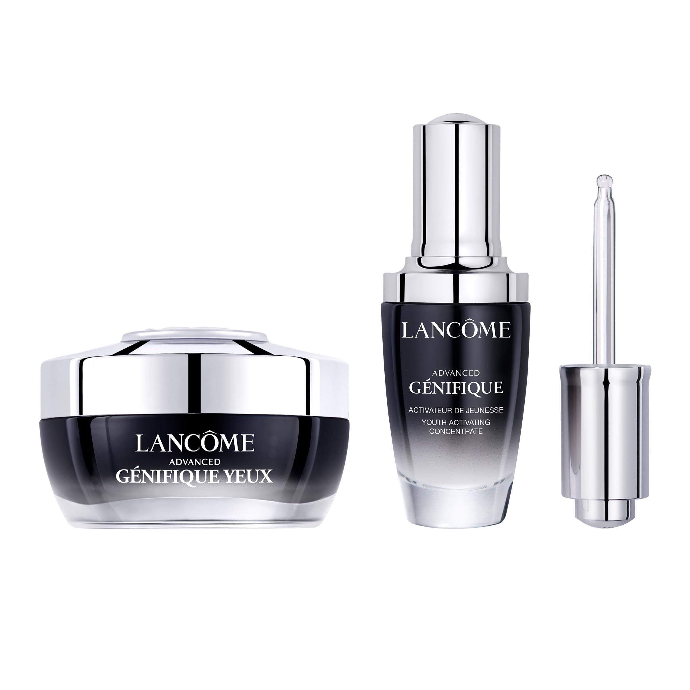 Lancôme Advanced Genifique Anti-Aging Face Serum and Eye Cream Duo - Visibly Hydrates & Plumps Skin - With Bifidus Prebiotic, Hyaluronic Acid & Vitamin Cg