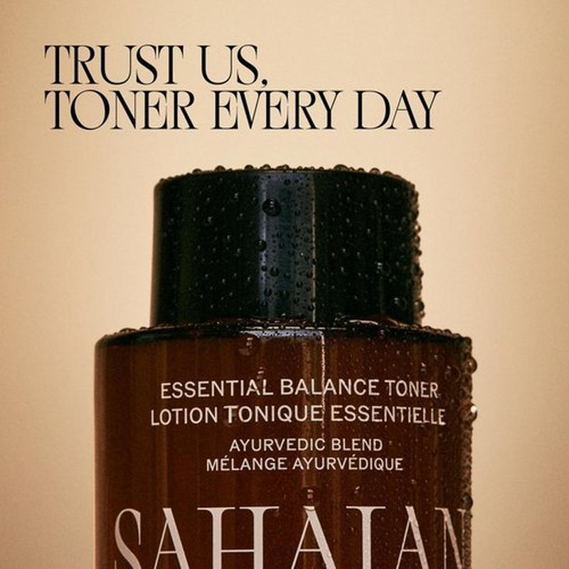 Sahajan Essential Balance Toner - Vitamin C & AHA Daily Glow Facial Toner | Exfoliates & Hydrates | 4 fl oz