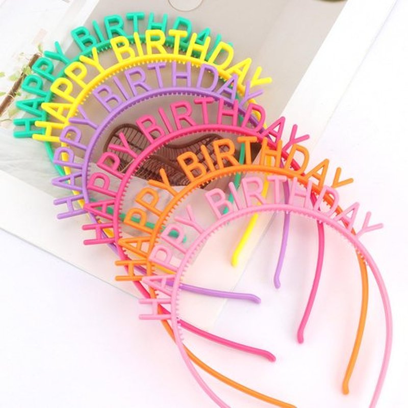 Aprince 12PCS Happy Birthday Headband for Women Girls Crown Hat Gifts Candy Its My Birthday Headband Tiara Party Accessories Decorations