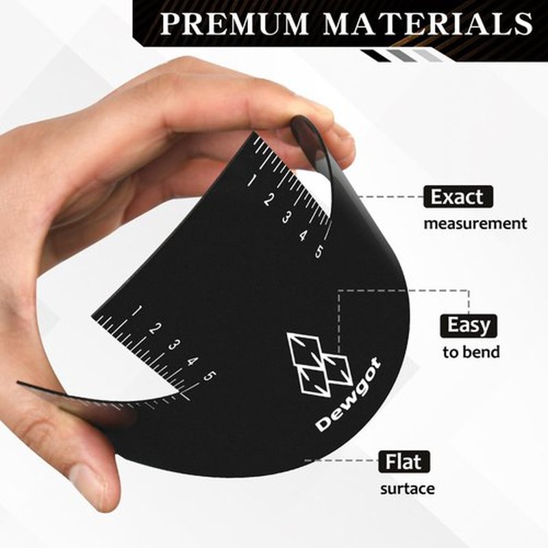 Enhancement Card for Barbers with Measurement Indicators, Reusable Barber Hairline Shaping Tool and Color Spray Edge Line Up Tool (Black)