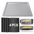 Crumb Tray Replacement Parts for Ninja Foodi SP101 SP100 SP080 SP151 SP201 SP301 Air Fryer Oven Accessories, with 4 Pack Non-stick Oven Mats for Ninja Digital Air Fry Countertop Oven