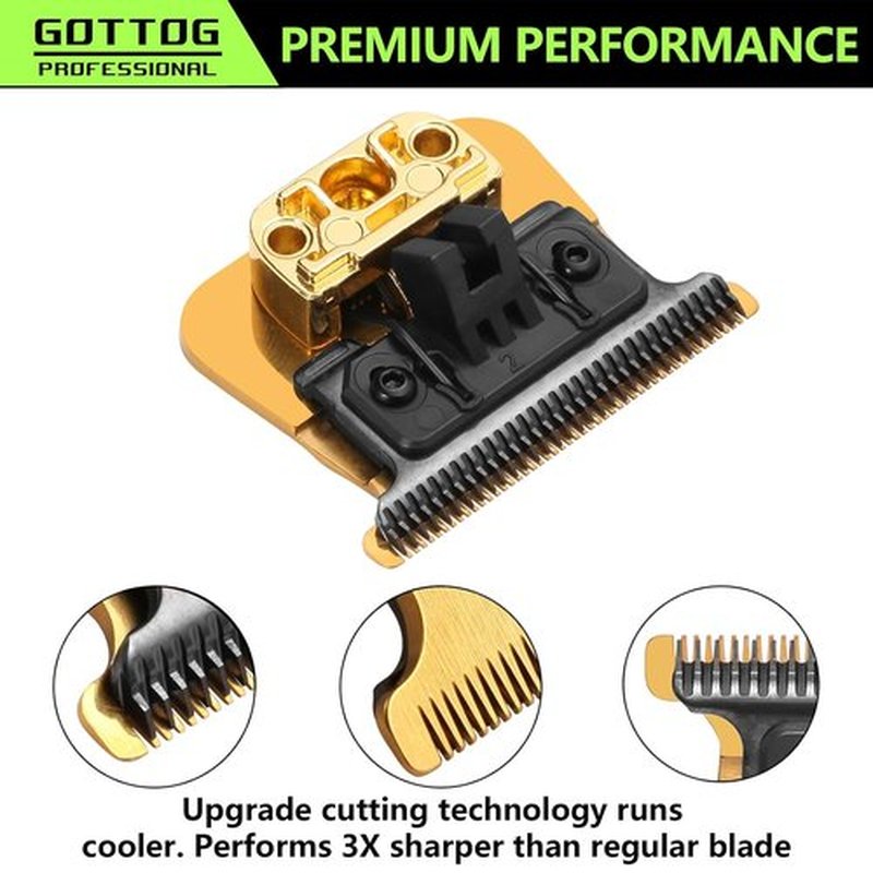 GOTTOG FX707Z Replacement Blades - Zero-Gapped Compatible with FX787 & FX726 Trimmers - Gold