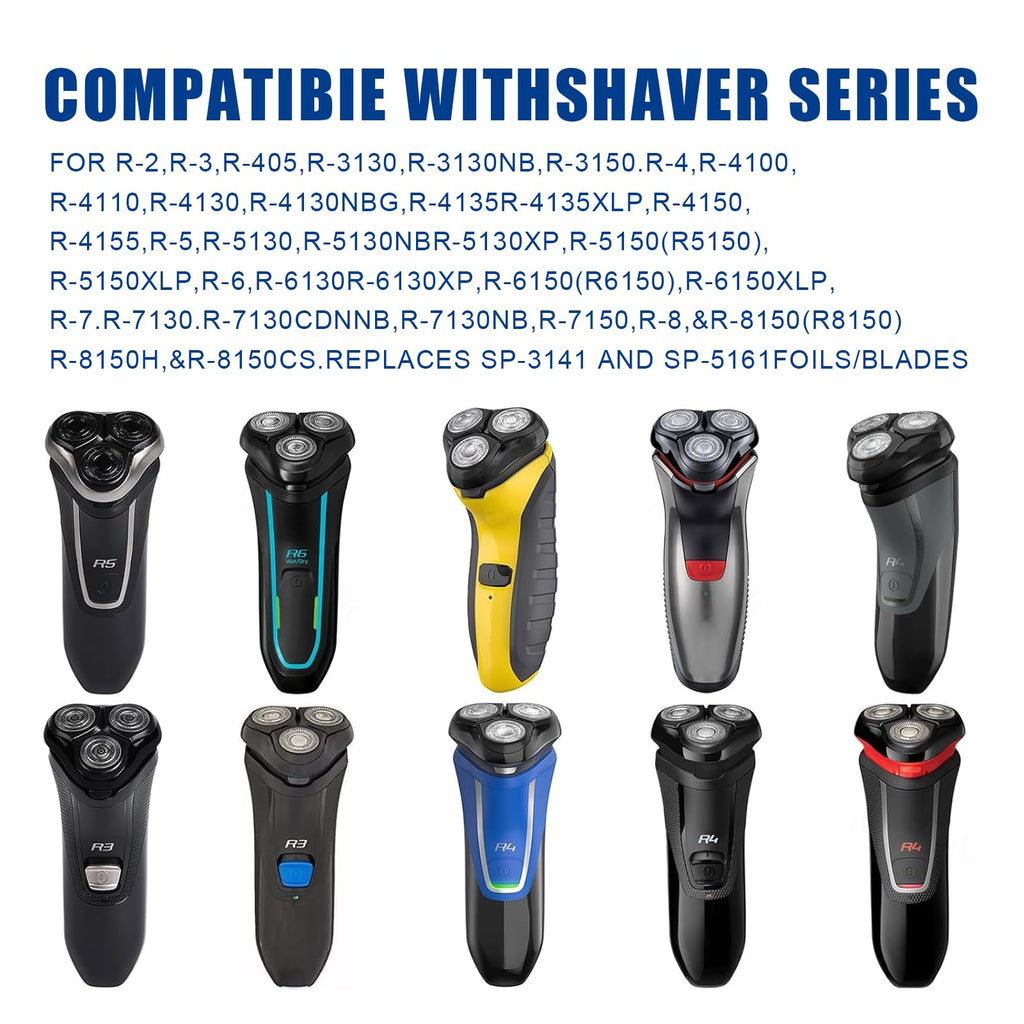 Rotary Replacement Shaver Head,Compatible with Remington Shaver Series,forR3,R4,R5,R6,R7,R8,SP-3141 and SP-5161 Foils ((White-1 PC)