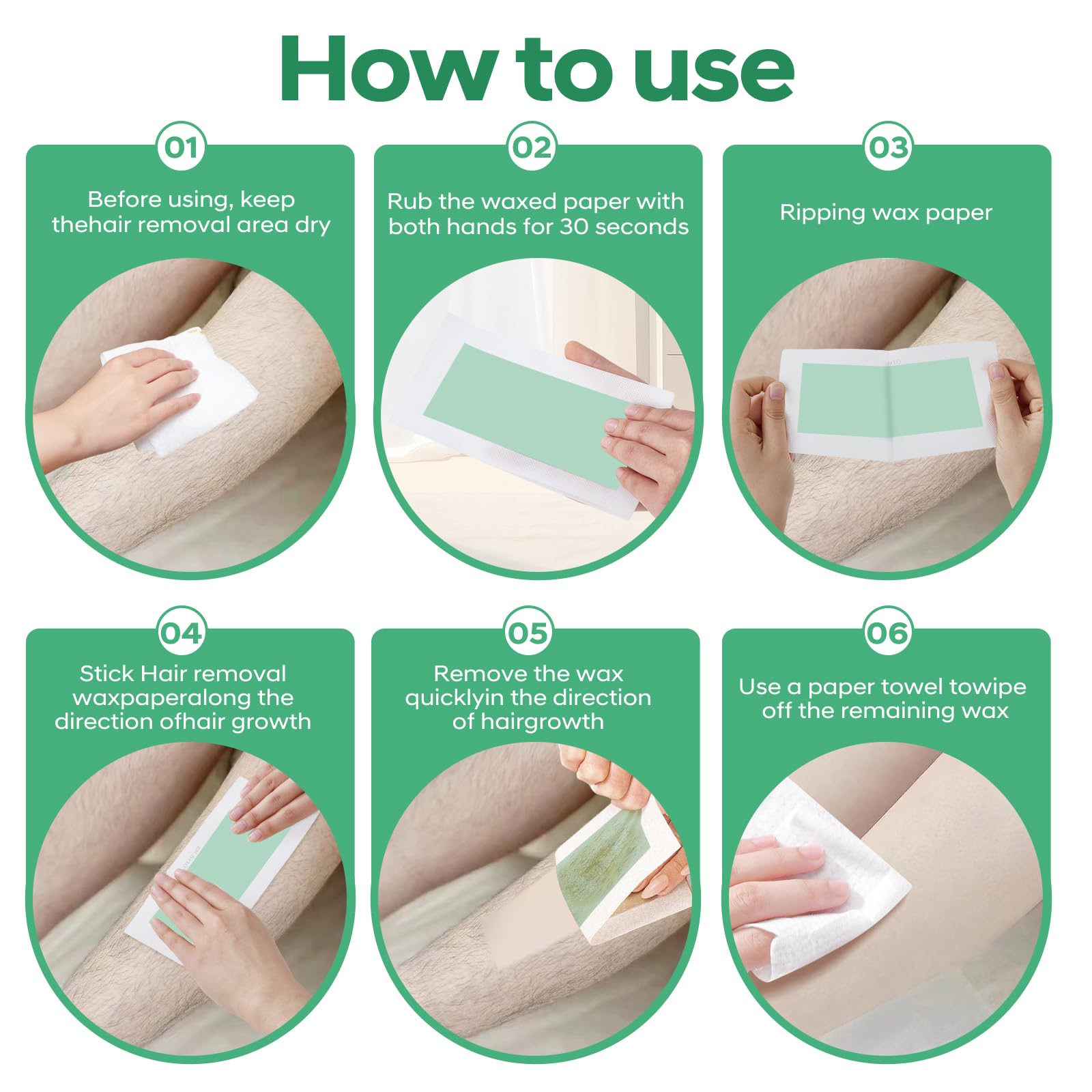 Wax Strips Body for Hair Removal – No Heat Body Waxing Strips for Legs, Arms, Underarms & Bikini Line | Large Wax Strips Body, Cut to Size | At-Home Waxing Solution | 18 Count & 5Calming Oil Wipes