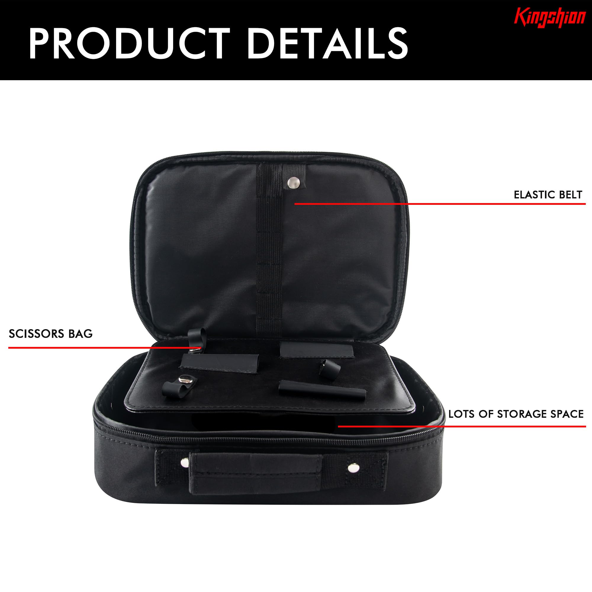 Professional Hair Clipper Case – 11" x 7" Barber Tool Bag & Hairdressing Organizer for Scissors and Supplies