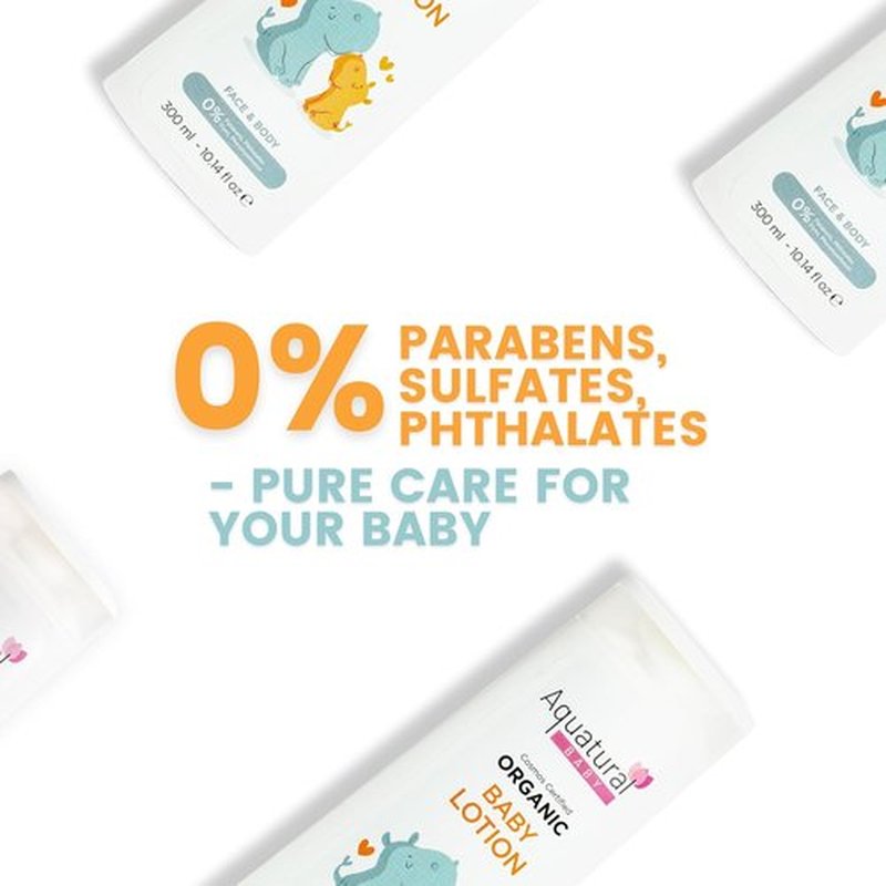 Organic Baby Lotion - Gentle Moisturizer for Newborns & Toddlers | Natural Face & Body Cream, 10.14 Fl Oz