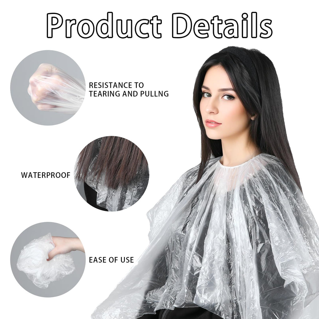 10 Pcs Disposable Hair Color Capes, Waterproof Hair Dye Cape, Capes Salon Cape, Hair Dye and Styling Bibs for Hairdresser Artist Clients 39 X 39 Inches