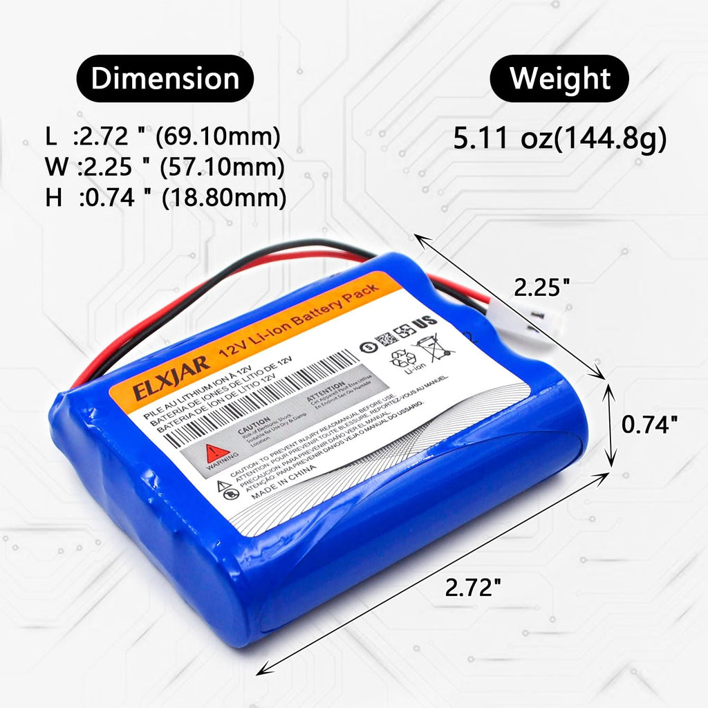 YUTSUJO (2-Pack) 11.1V 2600mAh Li-ion Battery Pack 18650 * 3 Cell with 2 Pin MTA-100 Connectors