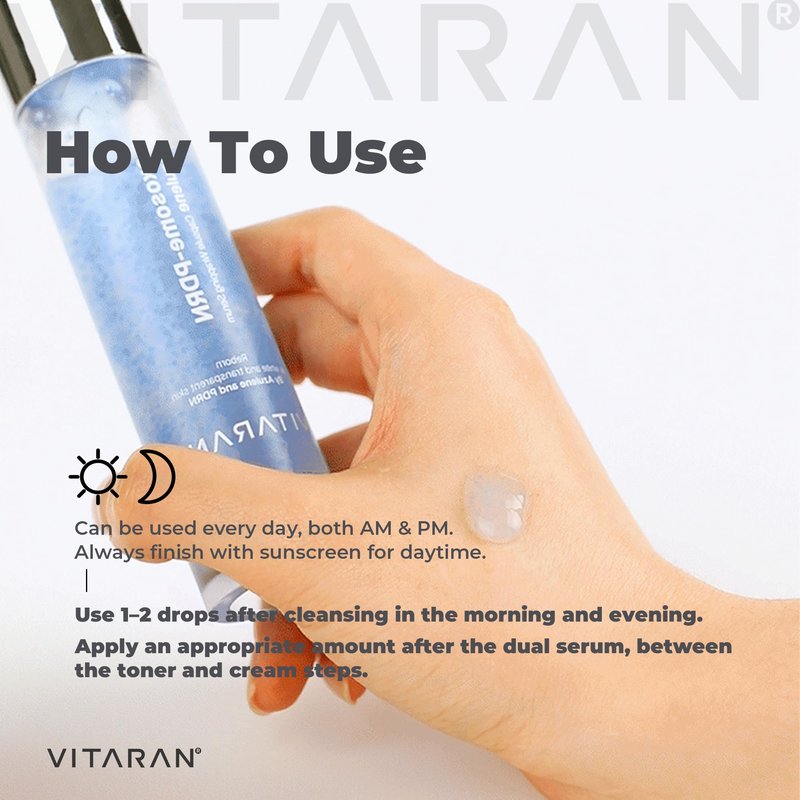 VITARAN exsome PDRN AZULENE CAPSULE WRAPPING SERUM, The rejuvenation energy of the original salmon PDRN. Azulene's skin calming effect, completion of glowing skin. Korean skincare