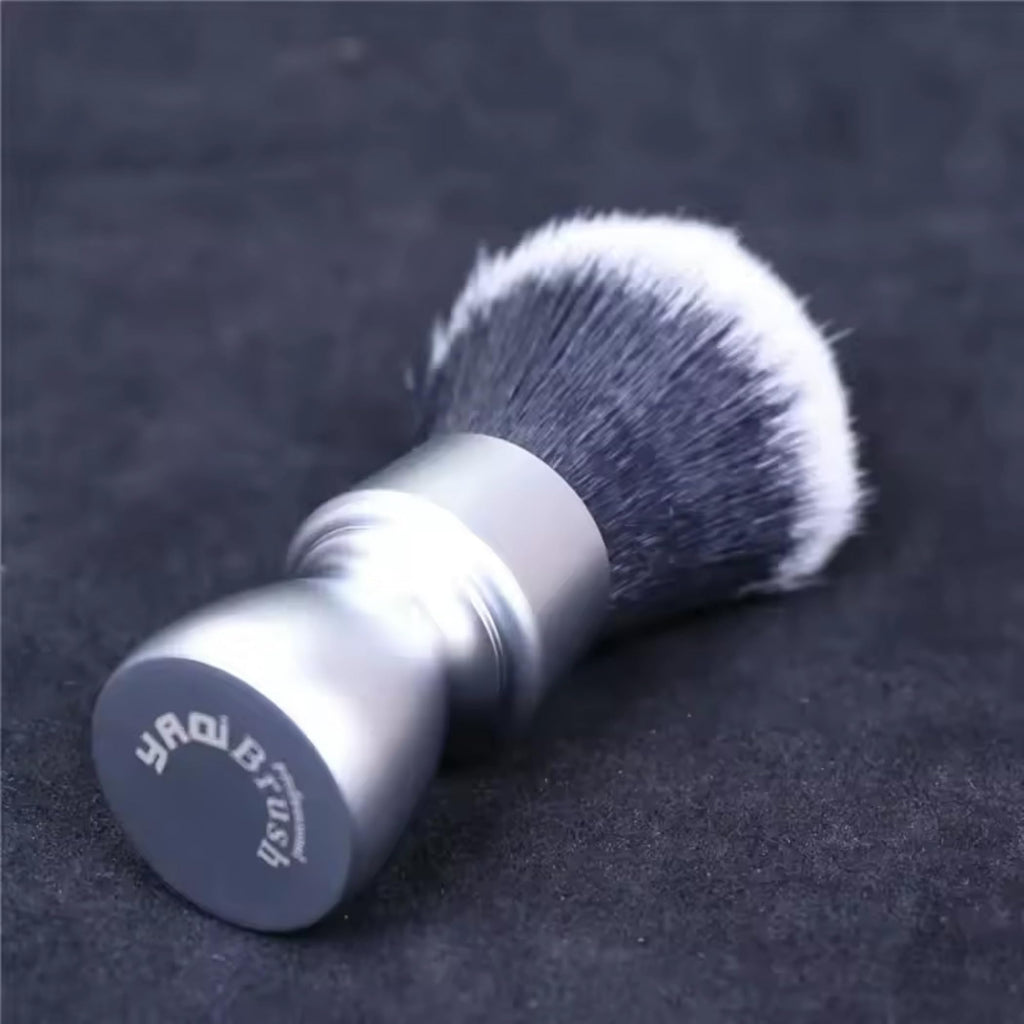 Yaqi Heavy Metal Handle Synthetic Hair Tuxedo Knot Shaving Brush