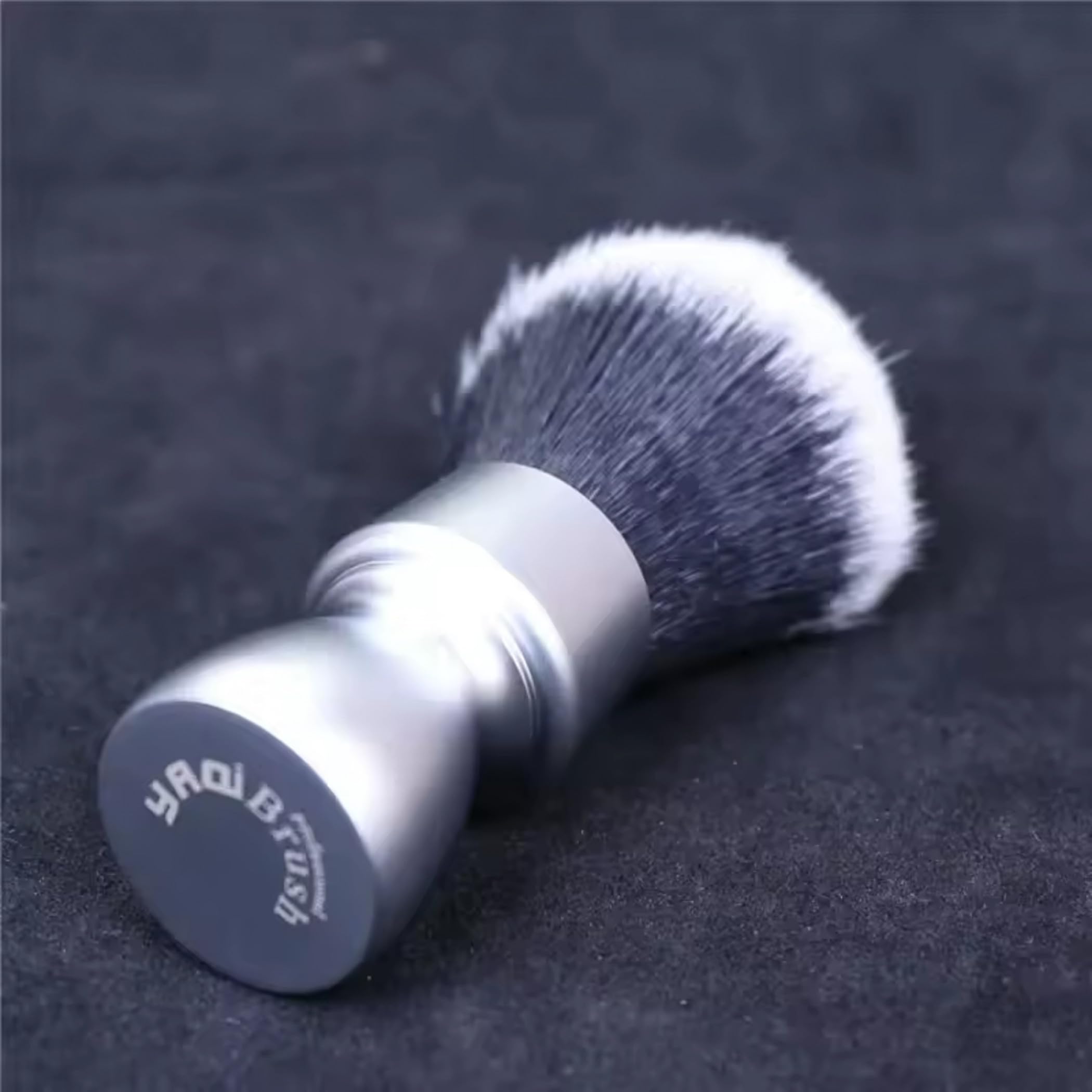 Yaqi Heavy Metal Handle Synthetic Hair Tuxedo Knot Shaving Brush