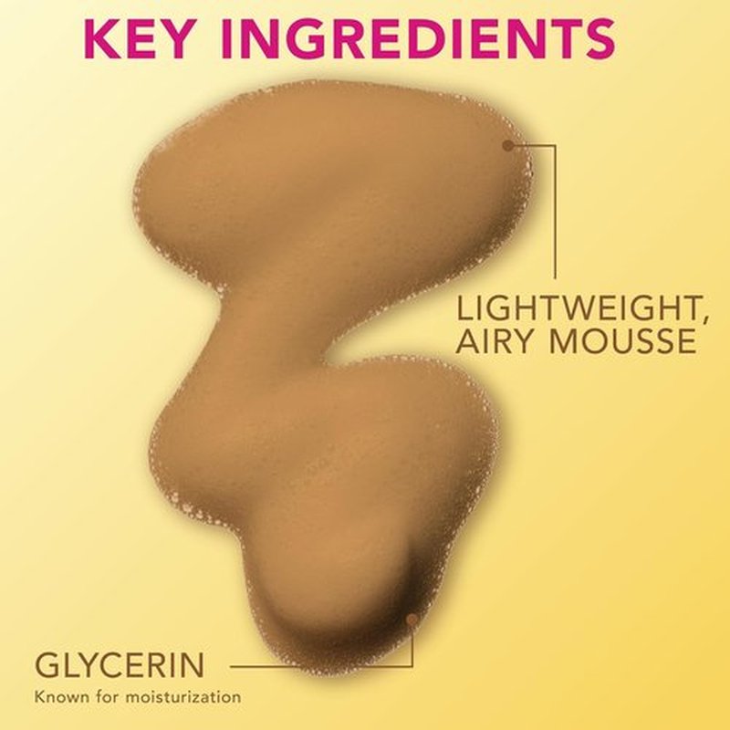 Jergens Natural Glow Self Tanner Mousse - Instant Light Bronze Tan | Sunless Tanning, 6 Oz