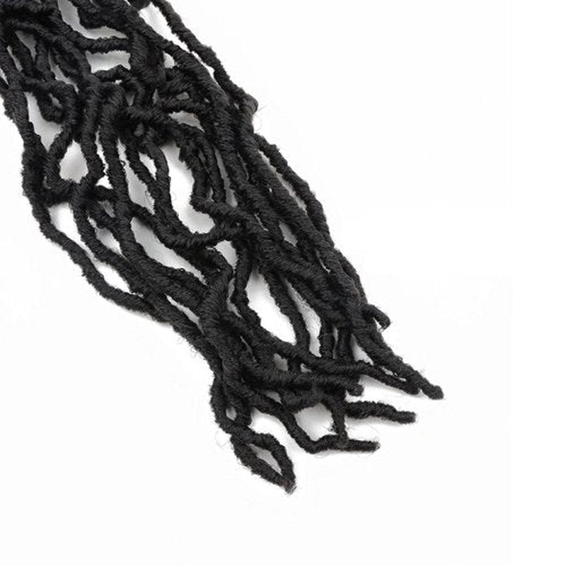 18 Inch Soft Locs 7 Packs Faux Locs Crochet Hair Pre Looped Distressed Locs Crochet Braids Hair Extensions Butterfly Locs For Black Women 1B