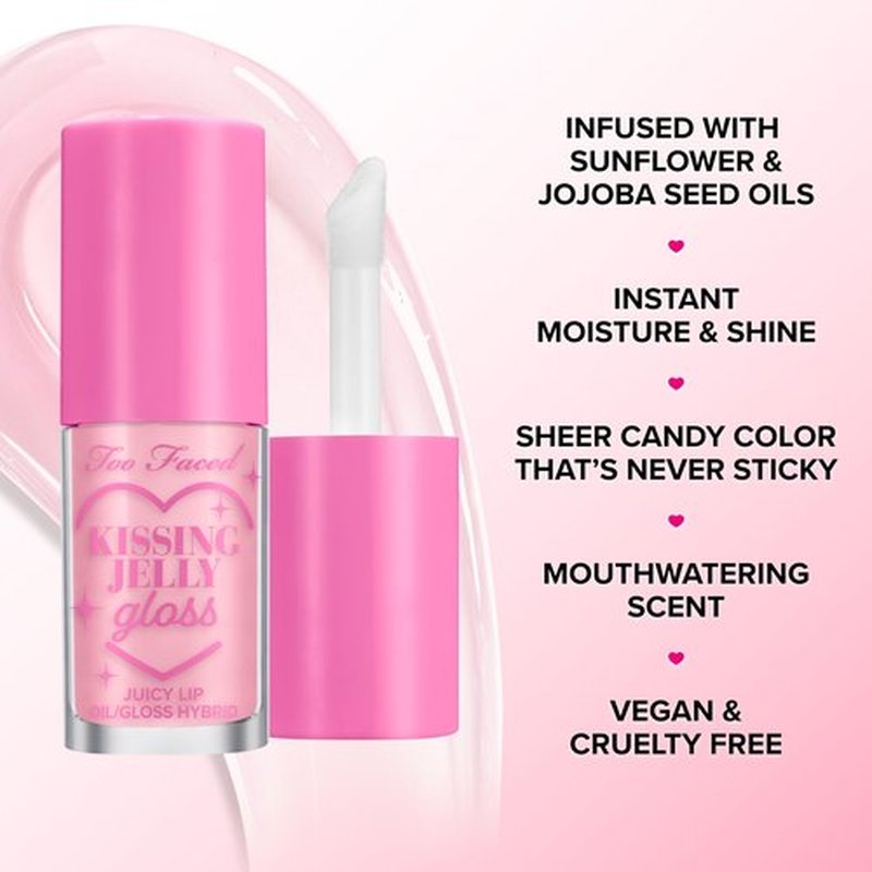 Too Faced Dream A Little Dream Blush & Lip Gloss Set | Cloud Crush Powder Blush + Kissing Jelly Lip Oil With Sheer Coverage, Gift Set