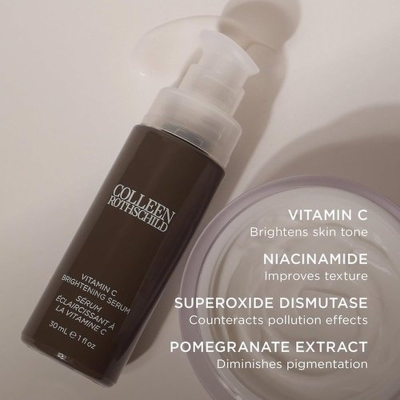 Colleen Rothschild Vitamin C Brightening Serum - 15% Stable Vitamin C & Niacinamide | Brightens Dull Skin | 1 fl oz