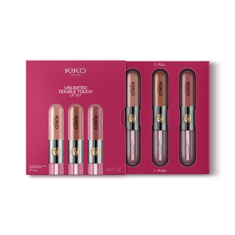 KIKO Milano Unlimited Double Touch Gift Set 01 | 3 Liquid Lipsticks