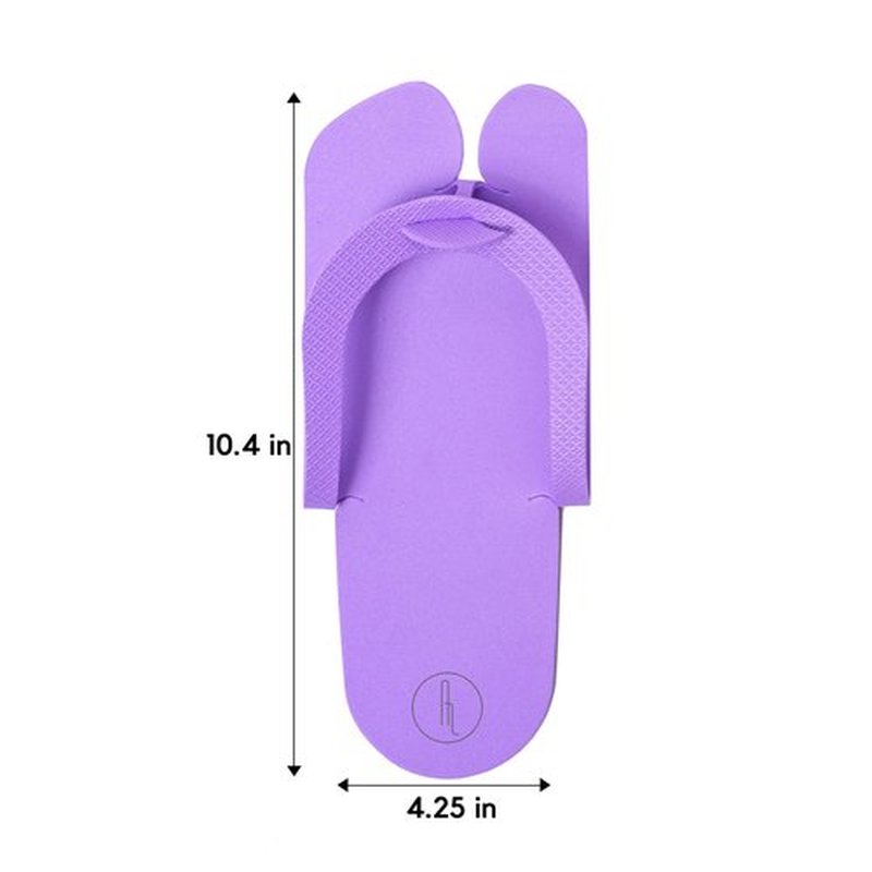 60 Pairs Disposable Anti-Slip Pedicure EVA Slippers Spa Party Pack- Bulk 6 Fun Colors Ideal for At Home Spa Party & Nail Salon