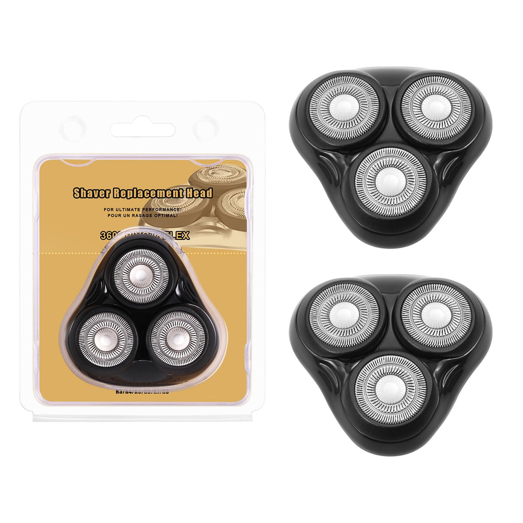 Universal Rotary Replacement Shaver Head for Remington Shaver,Black 2Pack