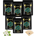 Hard Wax Beads, Bouvetan 1.3Lb/21oz Wax Beads for Brazilian Waxing, Hard Waxing Beans for Eyebrow, Face, Bikini for Women Men Hair Removal with 10pcs Spatulas, 6 Packs (Jasmine)