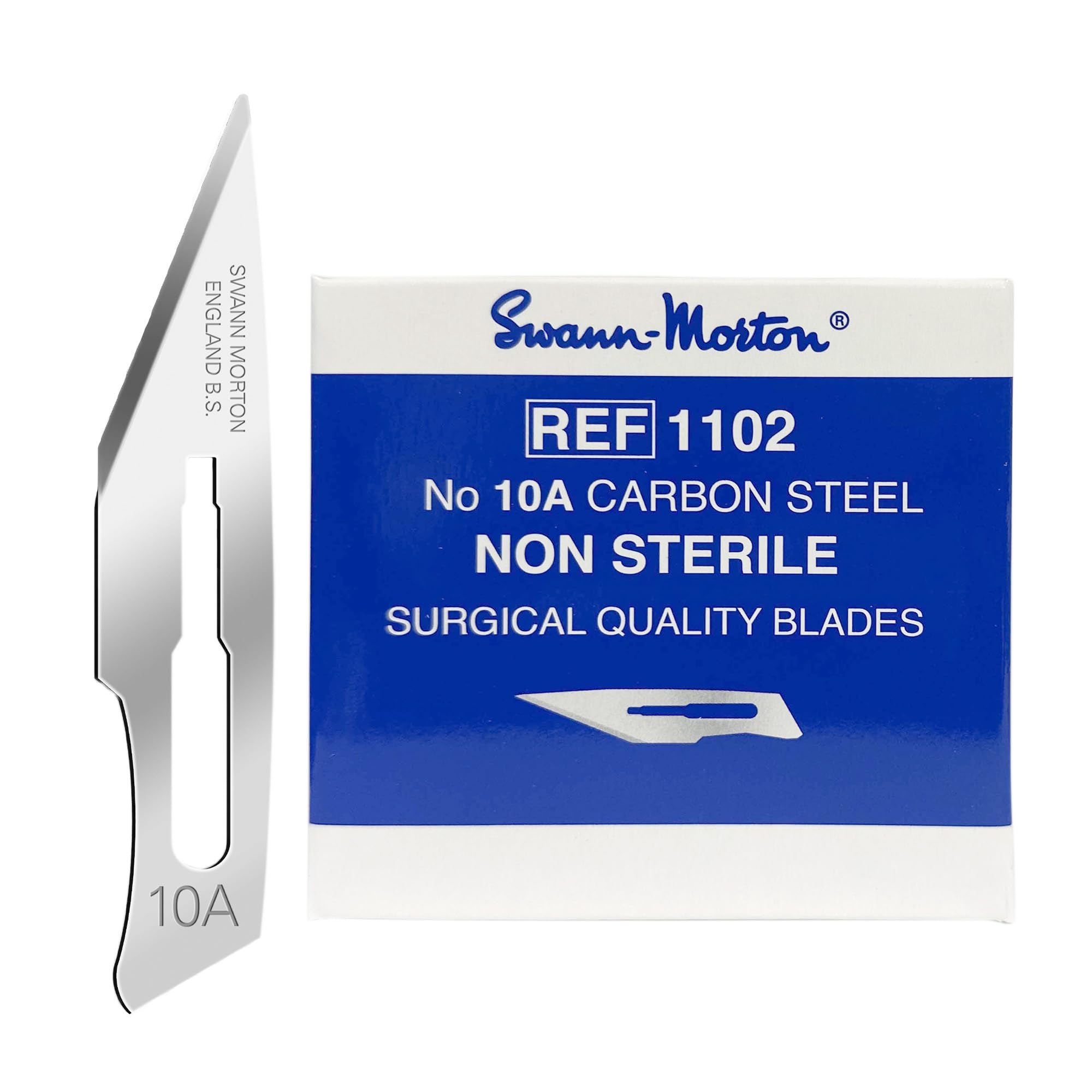 Swann Morton Surgical Scalpel Blade #10A - Box of 100 (20 Packs of 5)