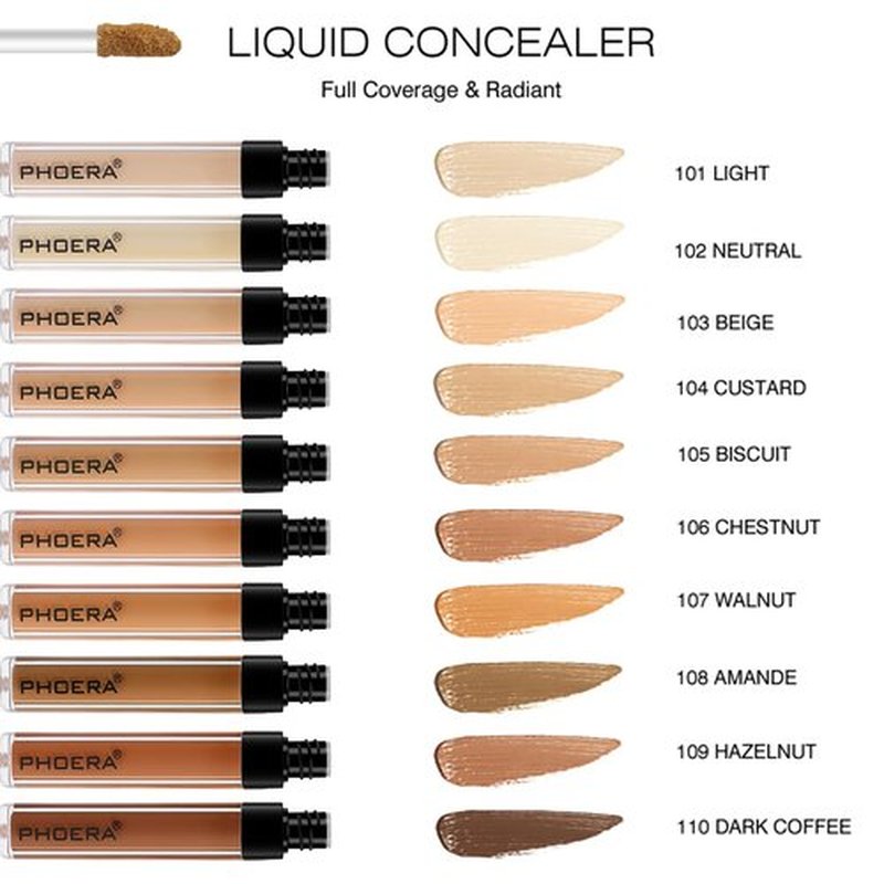 PHOERA Foundation Full Coverage,PHOERA Concealer Lightweight Full Coverage,PHOERA Makeup Long Lasting Wrinkles Matte Natural Finish for a Flawless Complexion(102 Nude+102#NEUTRAL)