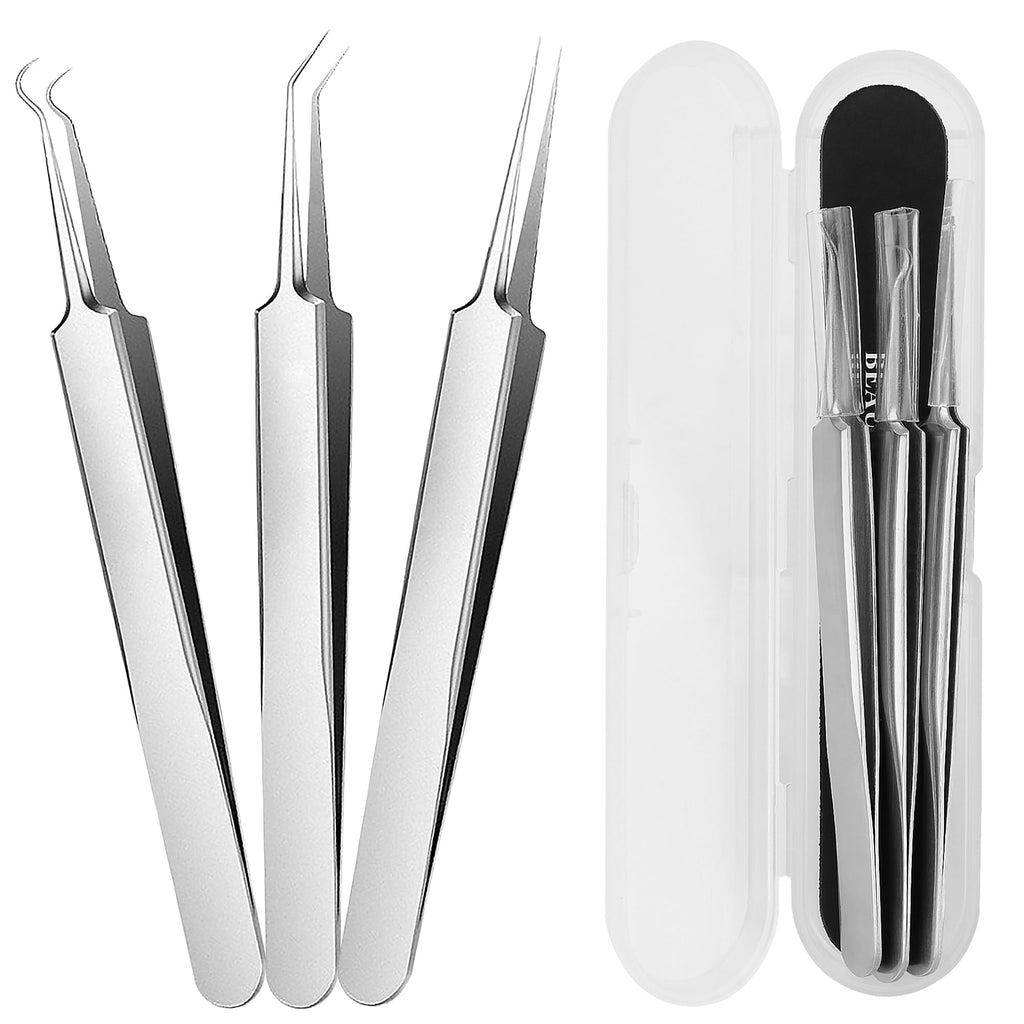 WSYUB Blackhead Tweezers, Blackhead Extractor, Pimple Popper Tool Kit