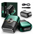 Welclux Rechargeable Electric Razor for Men: Mini Foil Shavers for Men with 4 Floating Blades - Dual-Speed & LED Display, 120Min Runtime, IPX7 Waterproof Face Shaver, USB-C