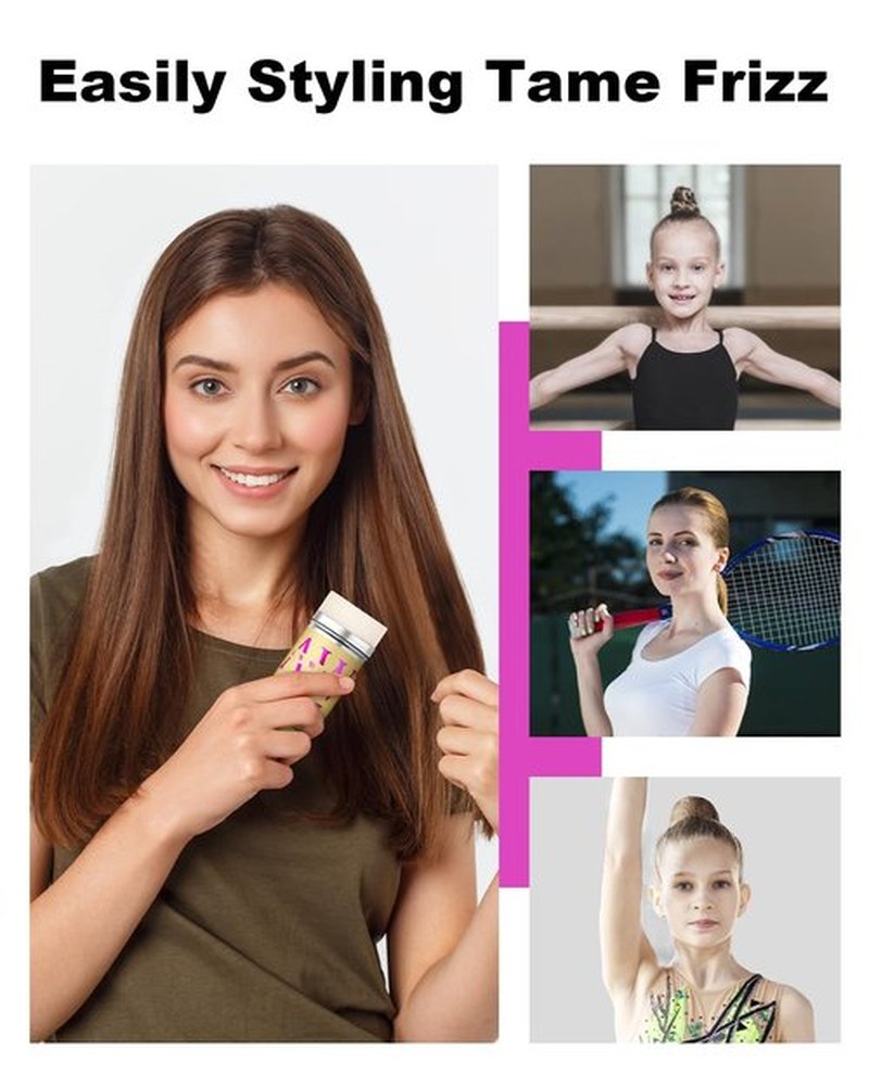 AnWoor Wax Stick for Hair, 3PCS Hair Wax Stick, Hair Gel Stick, Slick Back Hair Stick, Hair Slick Stick for Flyaways, Taming Frizz, Hair Styling Slick Stick for Pomade & No-Greasy