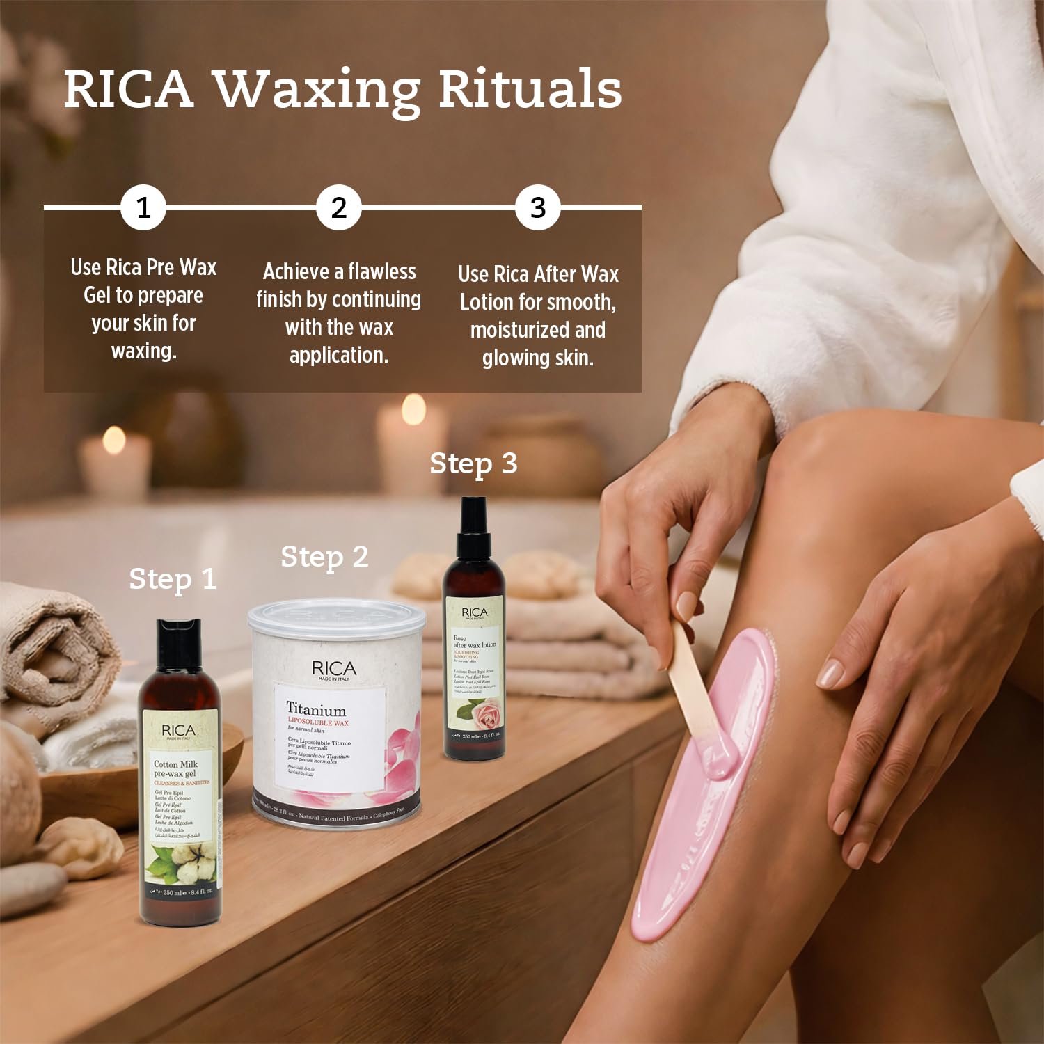 Rica After Wax Lotion - Rose - 250ml