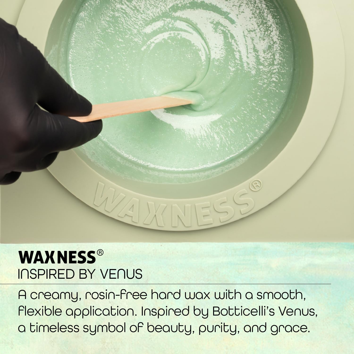 Waxness Celestial Venus Creamy Hard Wax Beads 2.2 lb (1 kg) – Rosin-Free Stripless Wax for Sensitive Areas, Low Temperature Formula, Professional Use – Made in Italy