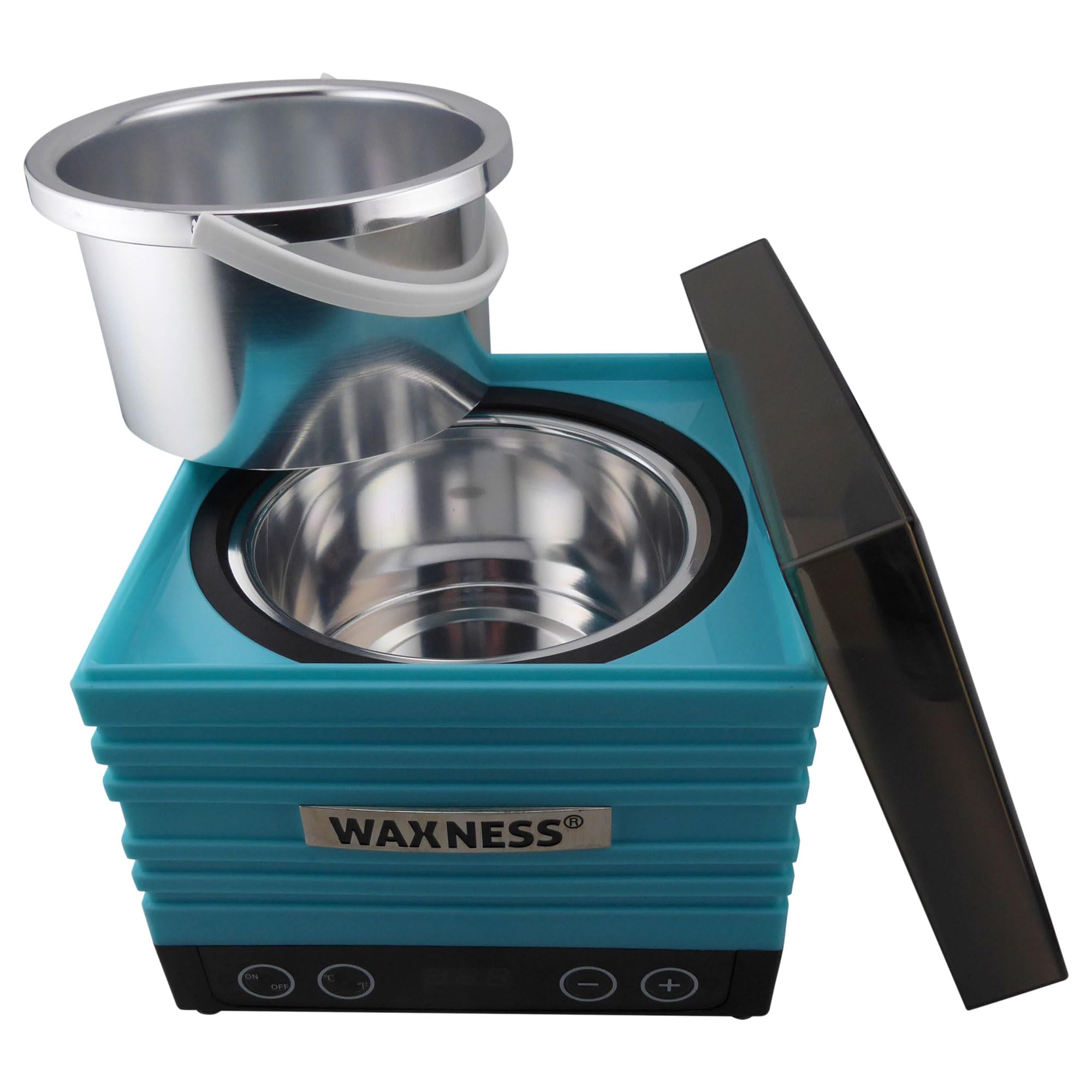 Waxness W-CUBE Digital Professional Wax Heater – Teal, 1 lb Capacity, Digital Temperature Control with Memory, 100W, for Professional Use