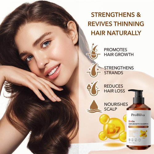 ProBliva Biotin Shampoo and Onion Conditioner Set for Thinning Hair in Adults 30+ – Strengthening Duo Reduces Shedding, Supports Fuller & Stronger Hair – Biotin + Rosemary + Onion Extracts