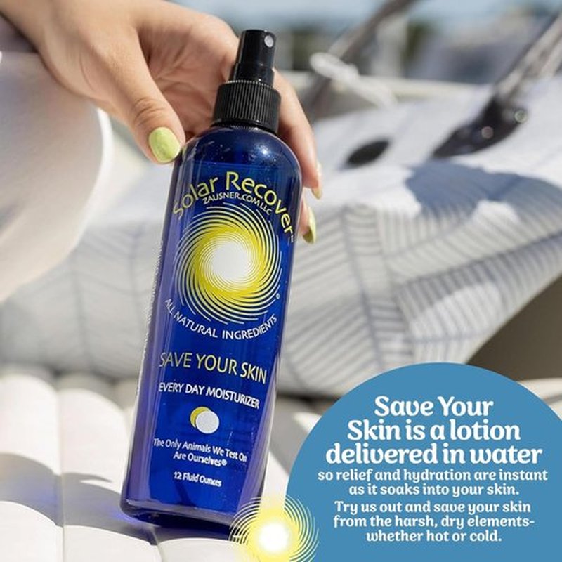 Solar Recover After Sun Moisturizing Spray - Hydrating Facial & Body Mist with Vitamin E | 12 Ounce for Sunburn Relief