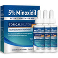 5% Minoxidil Hair Growth for Men and Women: Extra Strength Beard Regrowth Treatment Serum with Minoxidil and Biotin for Thinning Hair Loss to Grow Thicker Fuller 60ml 3 Bottles