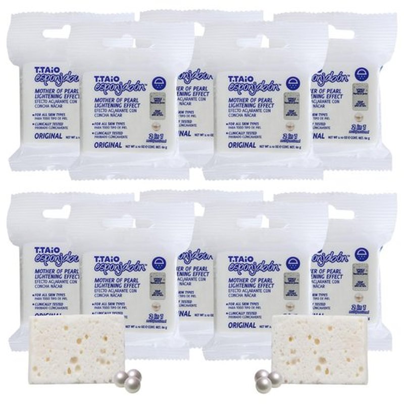 T.Taio Esponjabon Variety Pack Mini Travel Size Soap Sponges - 10 Mini Mother of Pearl Soaps Set - Tailored to Different Skincare Needs, Ideal for On-The-Go Cleanse