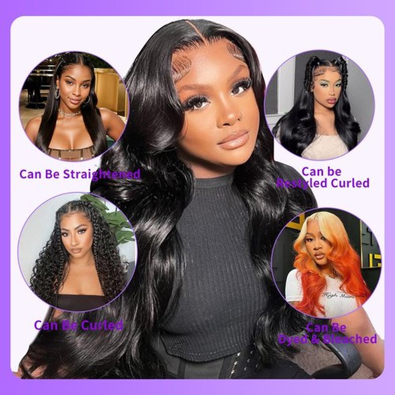 DDODLA Body Wave Bundles with Closure Human Hair 18 20 22 24 + 16 Inch Brazilian Human Hair 3 Bundles with 4x4 HD Lace Closure Part 12A Grade 100% Unprocessed Virgin Hair