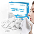 ANKEXIN 200 PCS Compressed Towels, Extra Thick Disposable Face Towel Tablets, Portable Bulk Compressed Coin Tissues for Home, Travel, Camping, Outdoor Sports
