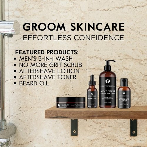 GROOM Forest Scented Beard Oil for Men - Woodsy Conditioner & Moisturizer | Lightweight, Non-Greasy | 1 oz